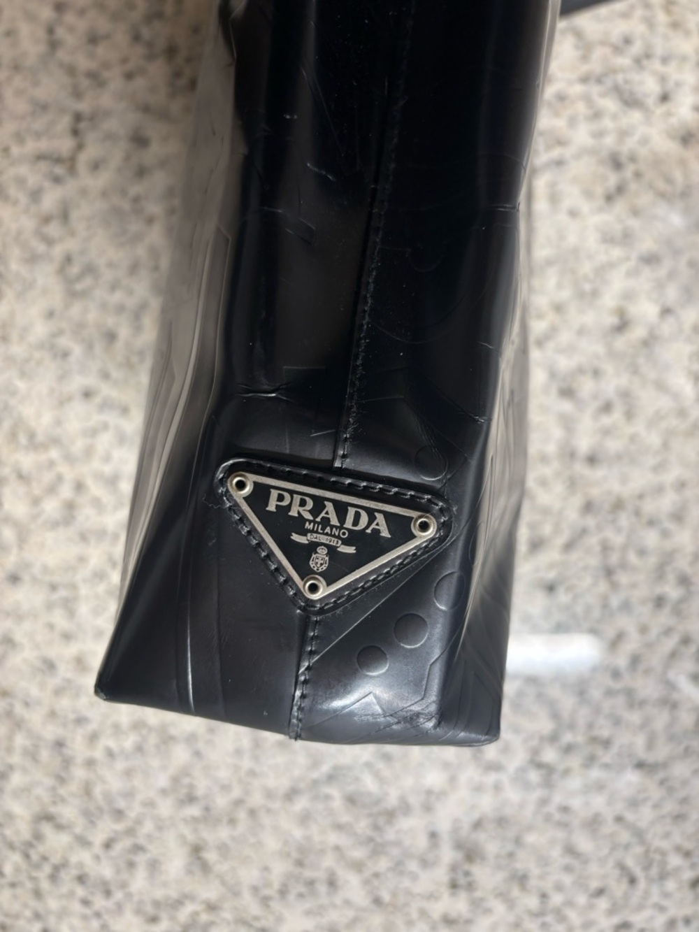 Prada Spazzolato Patent Leather Shoulder Bag (limited edition) - Picture 2 of 7